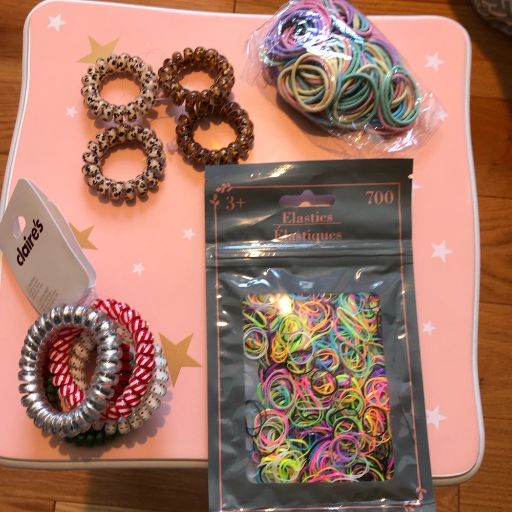 Lot of girls hair ties